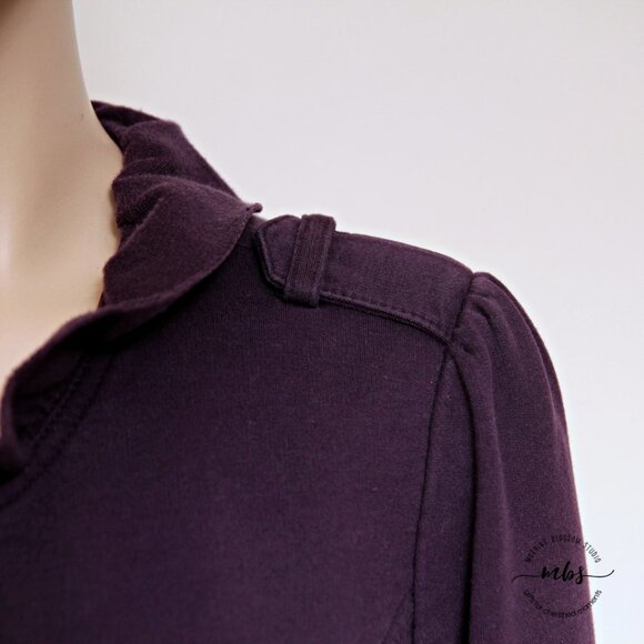 Kut From the Kloth Puff Sleeve Single Breasted Ruffle Trench Coat - Picture 5 of 12